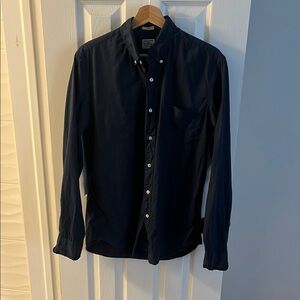 Men's Navy Button-Down Shirt - J Crew - Medium Slim